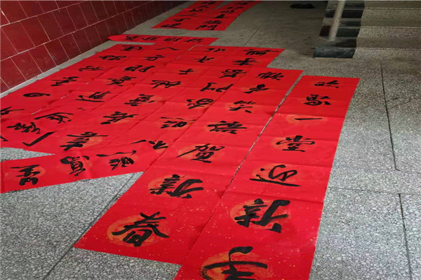 喜迎新春送春联 丹青翰墨尽芬芳 ——项城市中等专业学校开展“书法艺术进校园”活动